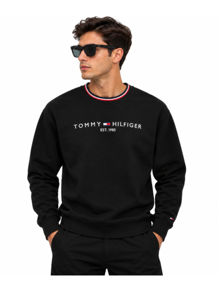 TOMMY HILFIGER LOGO DETAYLI SIFIR YAKA SWEATSHIRT
