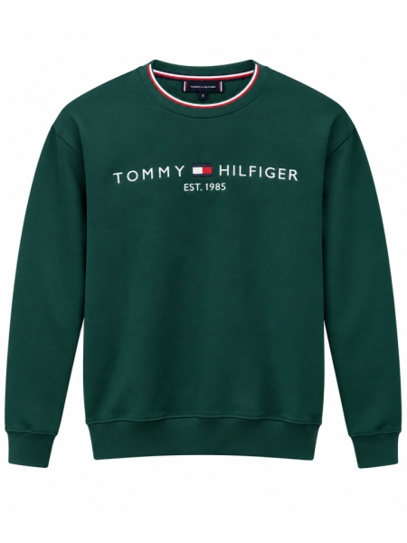 TOMMY HILFIGER LOGO DETAYLI SIFIR YAKA SWEATSHIRT
