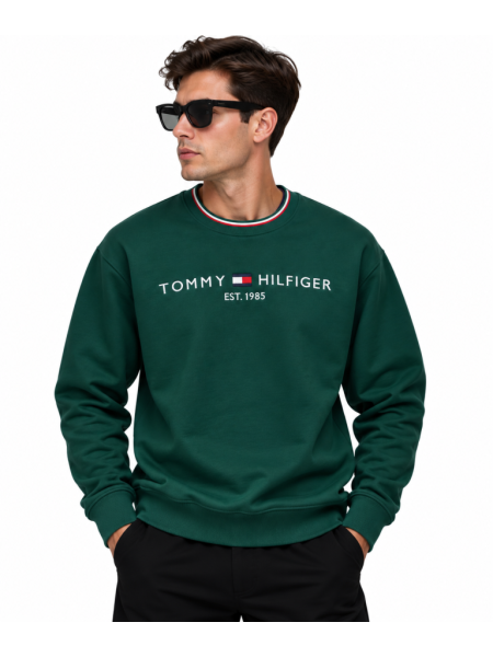 TOMMY HILFIGER LOGO DETAYLI SIFIR YAKA SWEATSHIRT
