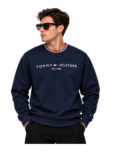 TOMMY HILFIGER LOGO DETAYLI SIFIR YAKA SWEATSHIRT