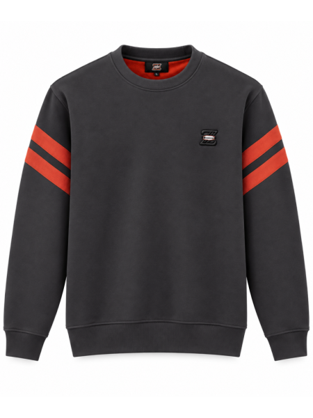 ZEGNA ŞERIT DETAYLI SIFIR YAKA SWEATSHIRT