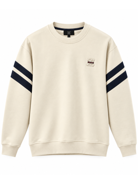 ZEGNA ŞERIT DETAYLI SIFIR YAKA SWEATSHIRT