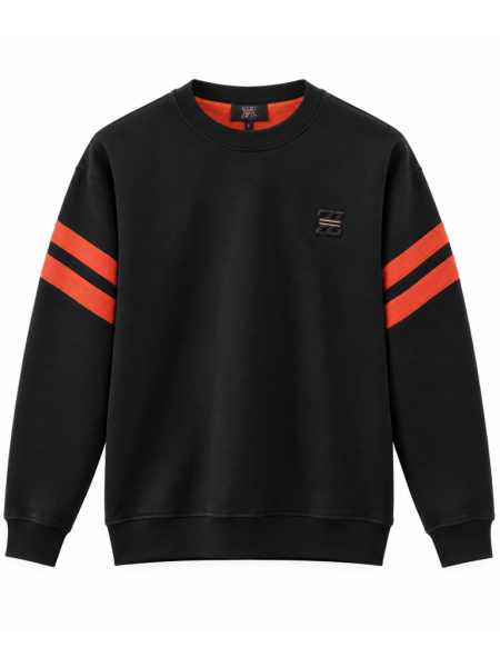 ZEGNA ŞERIT DETAYLI SIFIR YAKA SWEATSHIRT