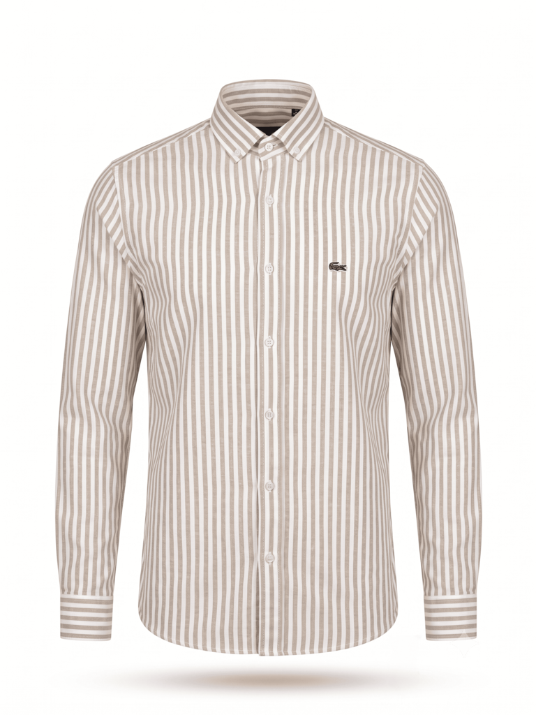 LACOSTE ÇİZGİLİ KETEN KUMAŞ