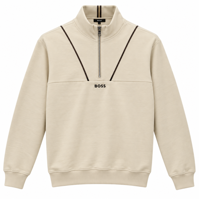 BOSS FERMUAR DETAYLI DIK YAKA SWEATSHIRT