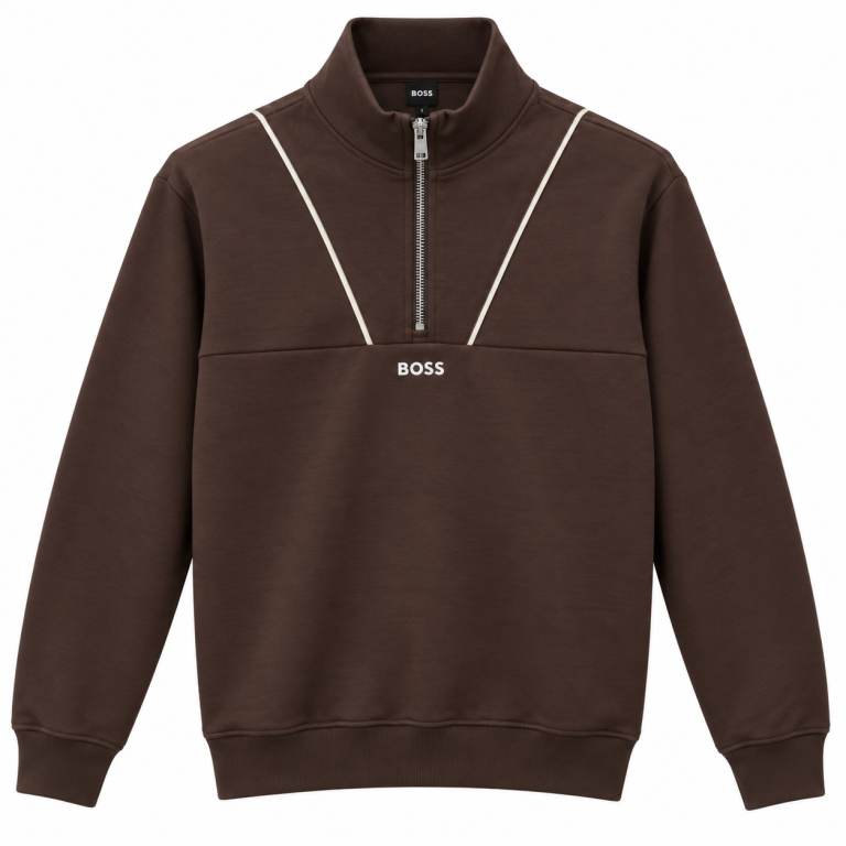 BOSS FERMUAR DETAYLI DIK YAKA SWEATSHIRT