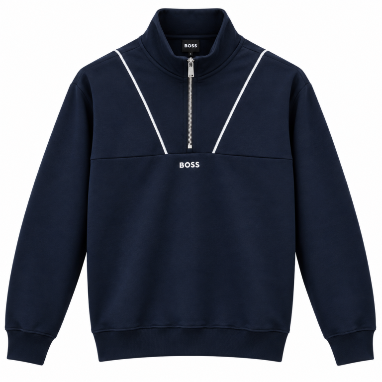 BOSS FERMUAR DETAYLI DIK YAKA SWEATSHIRT