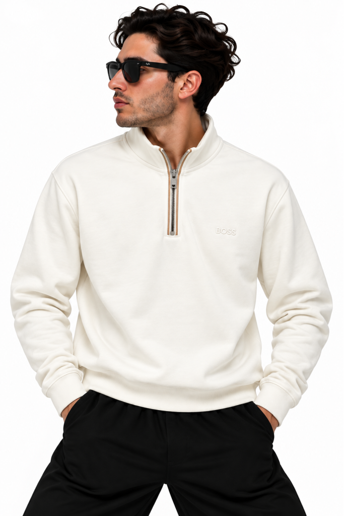 BOSS FERMUAR DETAYLI DIK YAKA SWEATSHIRT 2