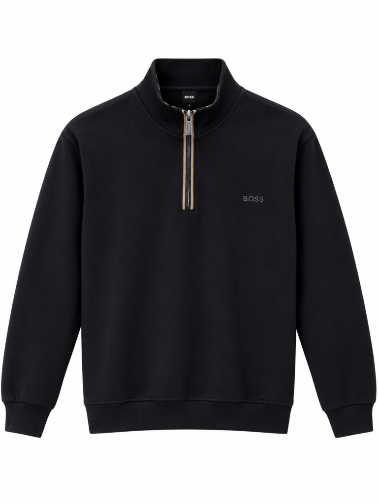 BURBERRY EKOSE FERMUAR DETAYLI DIK YAKA SWEATSHIRT