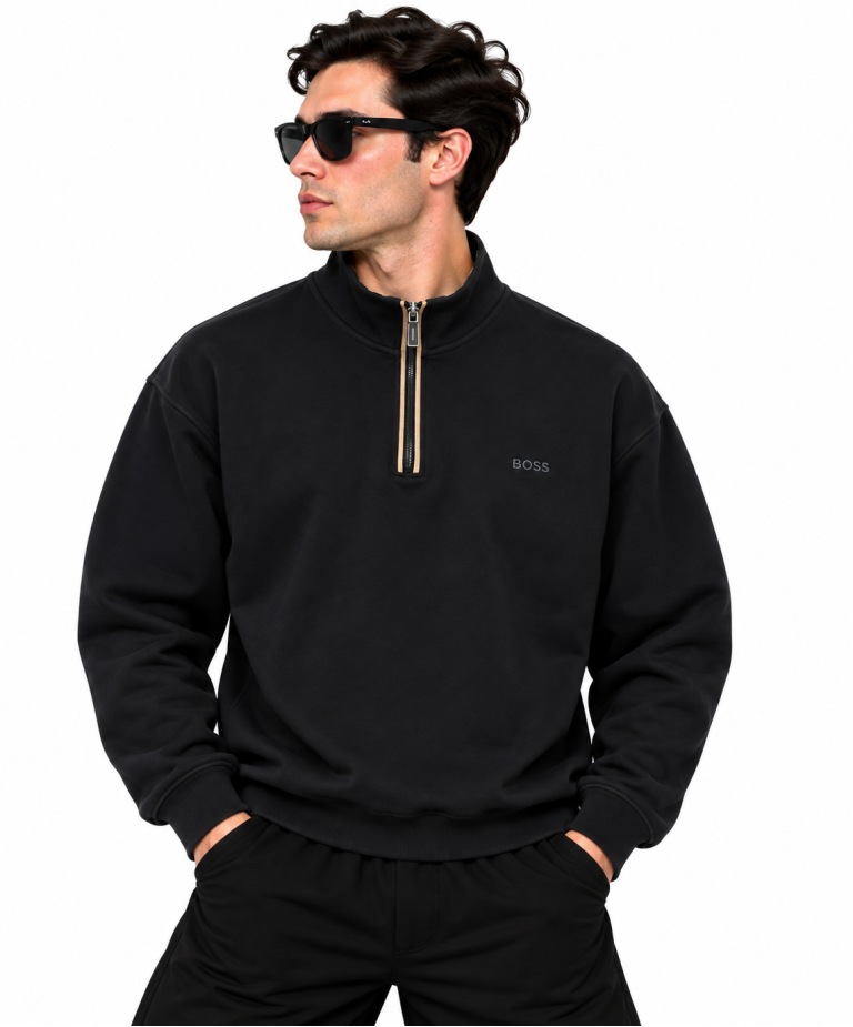 BURBERRY EKOSE FERMUAR DETAYLI DIK YAKA SWEATSHIRT
