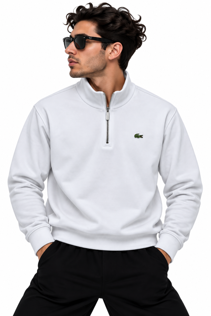 LACOSTE FERMUAR DETAYLI DIK YAKA SWEATSHIRT