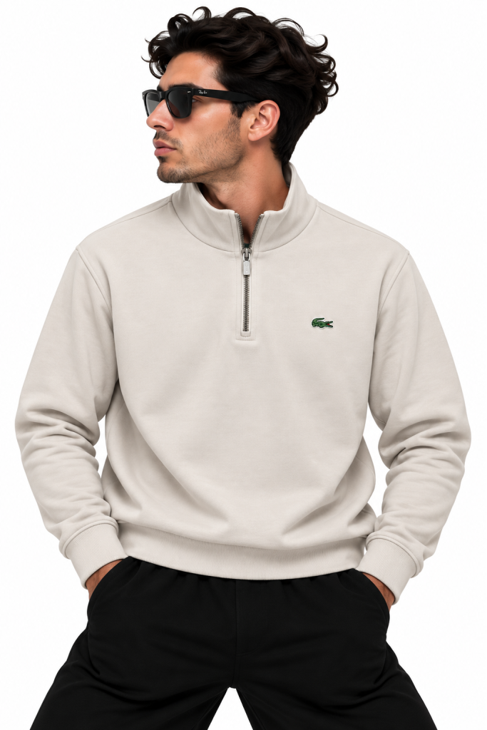 LACOSTE FERMUAR DETAYLI DIK YAKA SWEATSHIRT