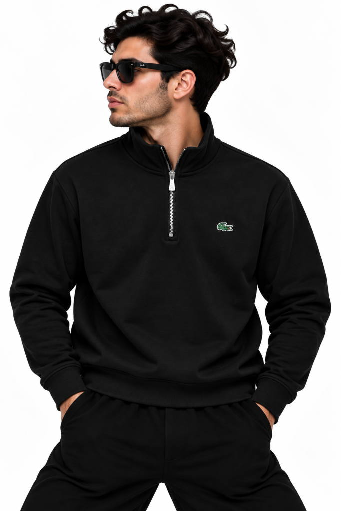 LACOSTE FERMUAR DETAYLI DIK YAKA SWEATSHIRT