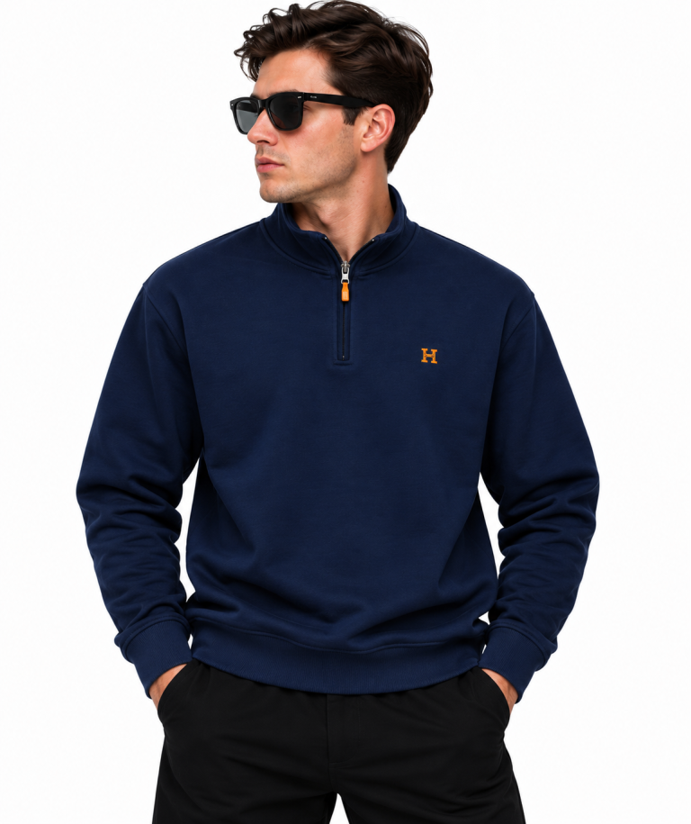 HERMES FERMUAR DETAYLI DIK YAKA SWEATSHIRT