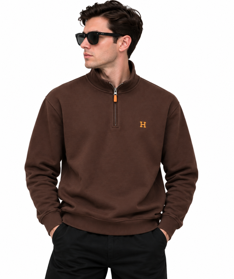 HERMES FERMUAR DETAYLI DIK YAKA SWEATSHIRT