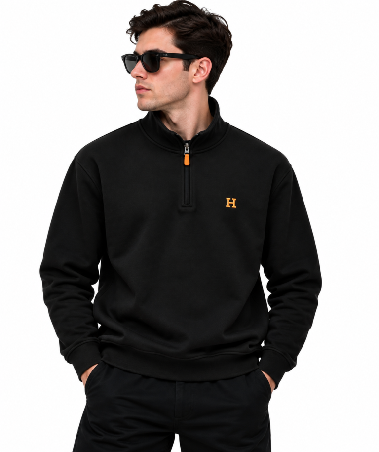 HERMES FERMUAR DETAYLI DIK YAKA SWEATSHIRT
