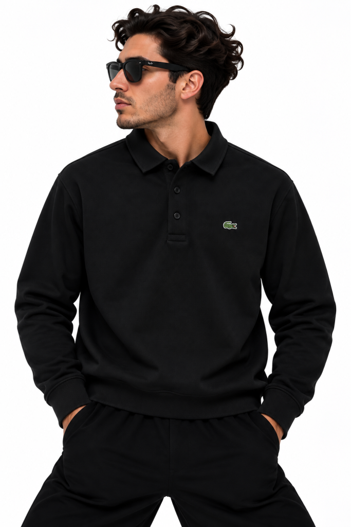 LACOSTE LOGO DETAYLI POLO YAKA SWEATSHIRT