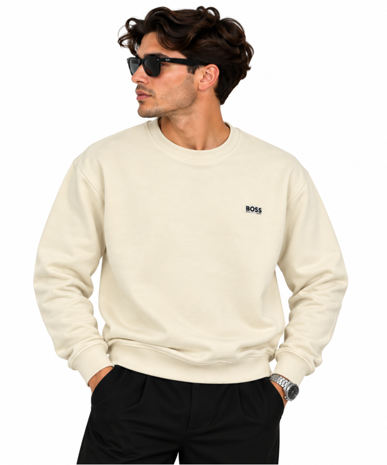 BOSS LOGO DETAYLI SIFIR YAKA SWEATSHIRT
