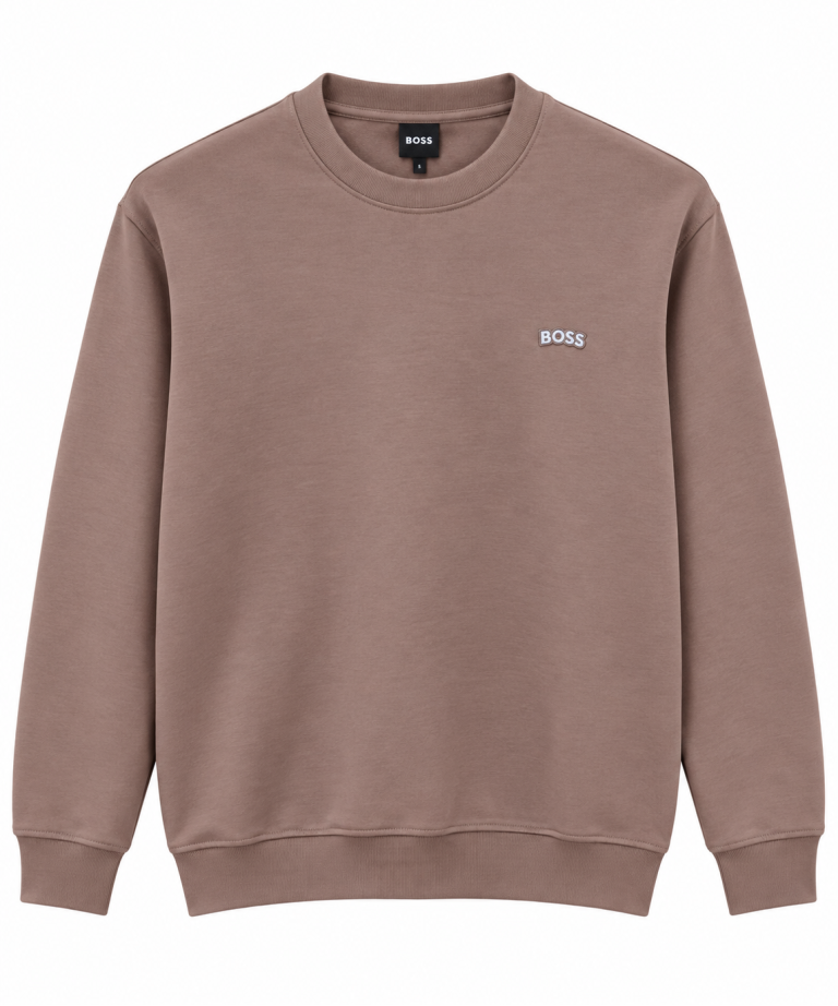 BOSS LOGO DETAYLI SIFIR YAKA SWEATSHIRT