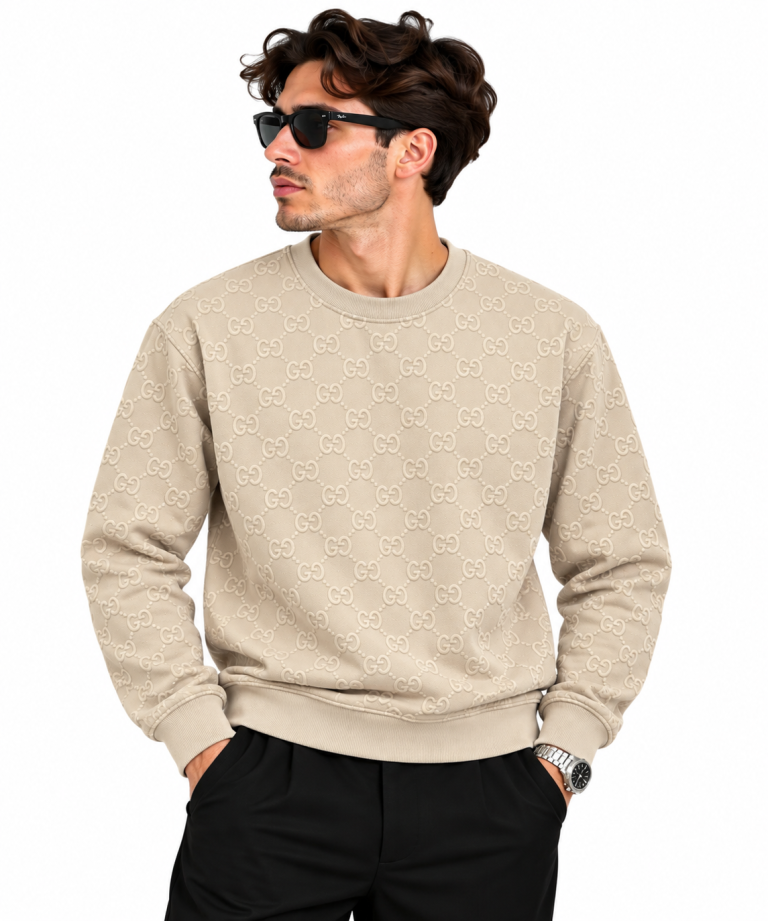 GUCCI GG DESENLI SIFIR YAKA SWEATSHIRT