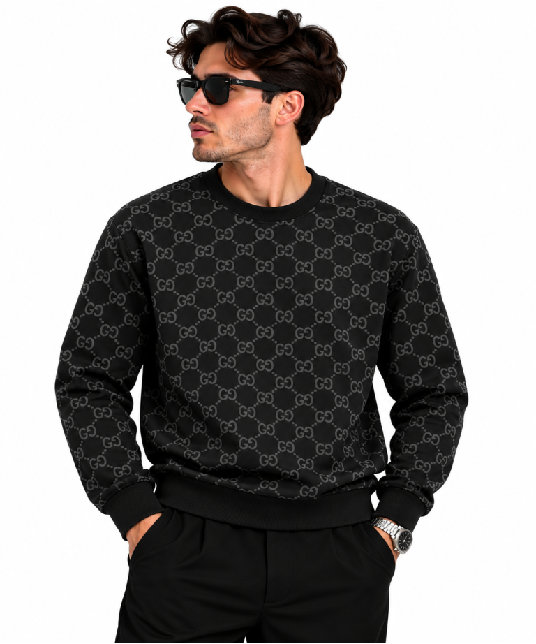 GUCCI GG DESENLI SIFIR YAKA SWEATSHIRT