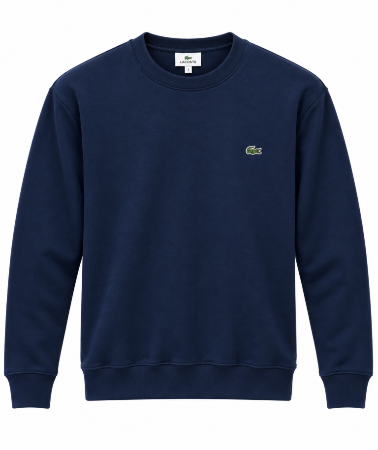 LACOSTE LOGO DETAYLI SIFIR YAKA SWEATSHIRT