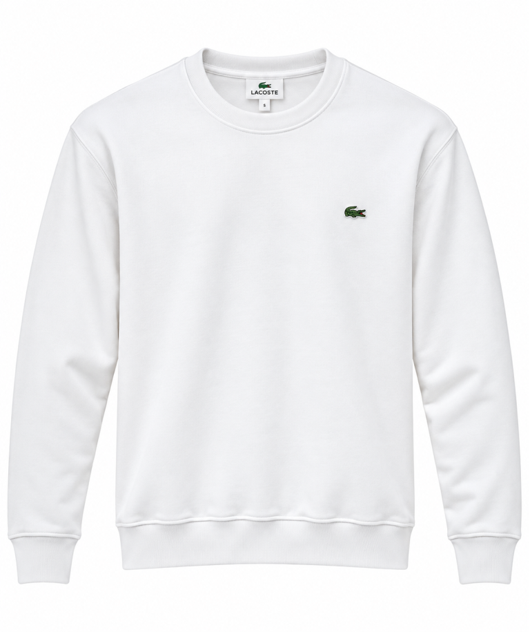 LACOSTE LOGO DETAYLI SIFIR YAKA SWEATSHIRT