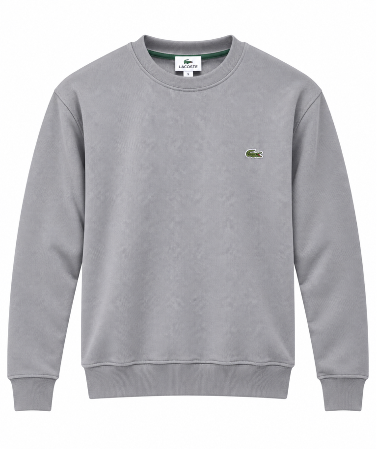 LACOSTE LOGO DETAYLI SIFIR YAKA SWEATSHIRT