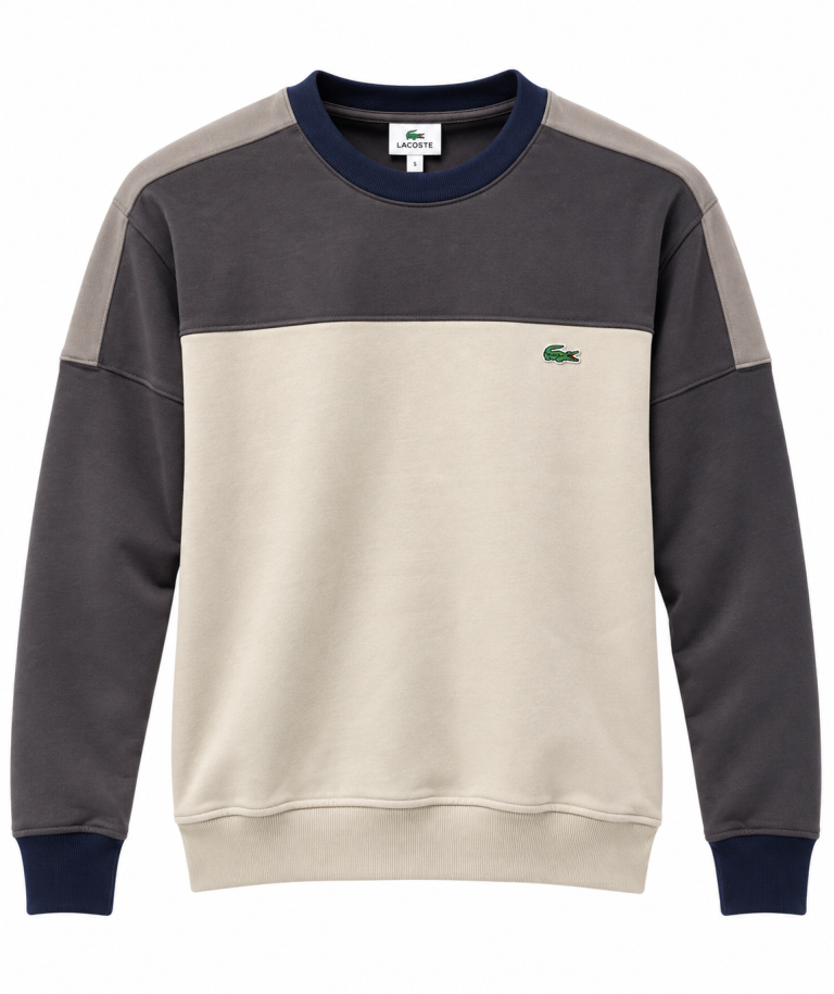 LACOSTE RENK BLOKLU SIFIR YAKA SWEATSHIRT 2