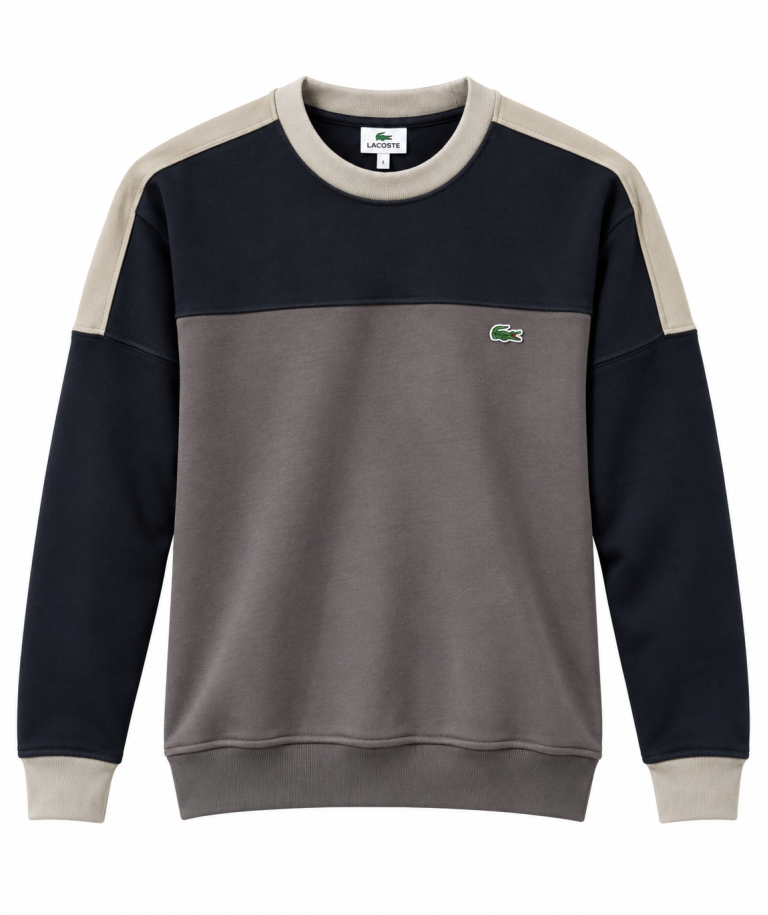 LACOSTE RENK BLOKLU SIFIR YAKA SWEATSHIRT 2