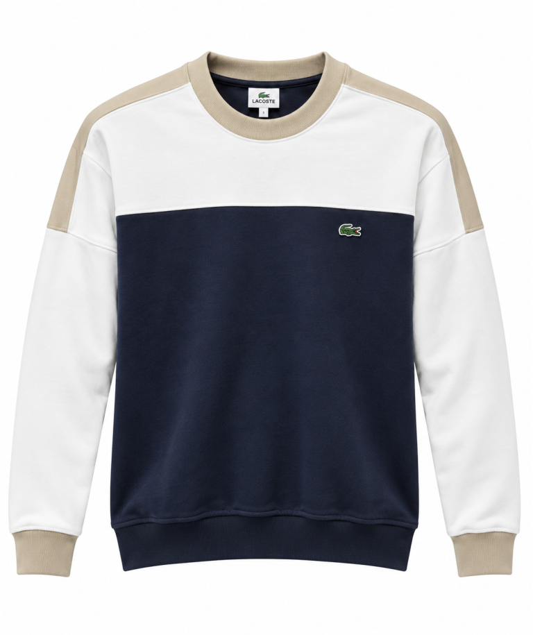 LACOSTE RENK BLOKLU SIFIR YAKA SWEATSHIRT 2