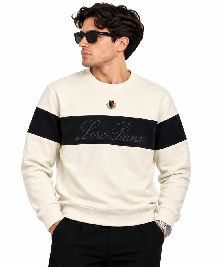 LORO PIANA NAKIŞ DETAYLI SIFIR YAKA SWEATSHIRT