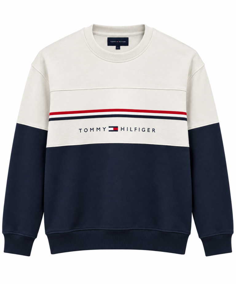 TOMMY HILFIGER RENK BLOKLU SIFIR YAKA SWEATSHIRT