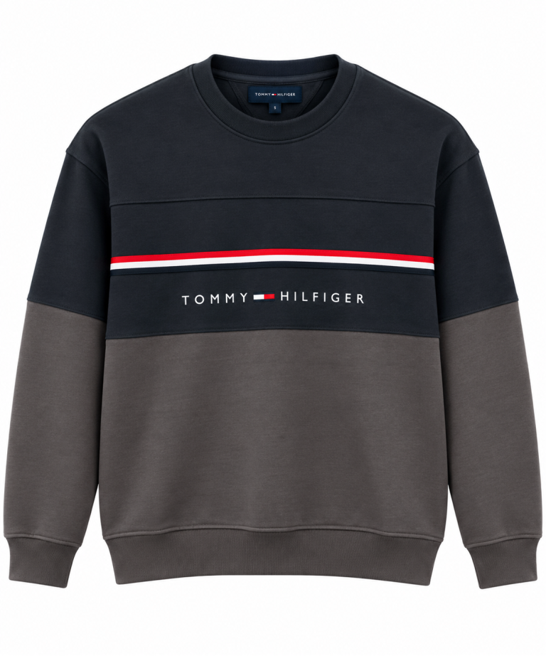 TOMMY HILFIGER RENK BLOKLU SIFIR YAKA SWEATSHIRT