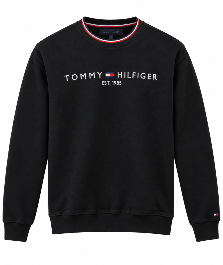 TOMMY HILFIGER LOGO DETAYLI SIFIR YAKA SWEATSHIRT