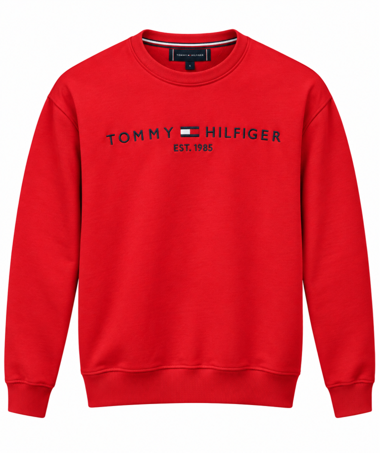 TOMMY HILFIGER LOGO DETAYLI SIFIR YAKA SWEATSHIRT