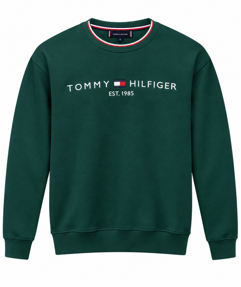TOMMY HILFIGER LOGO DETAYLI SIFIR YAKA SWEATSHIRT