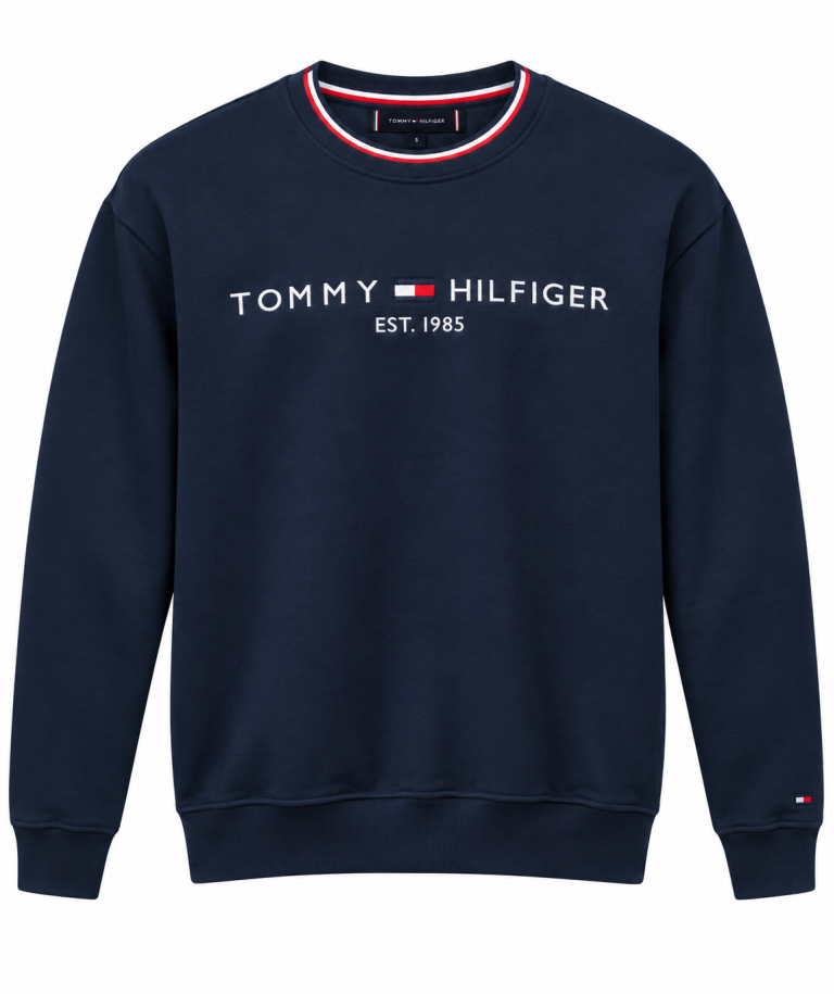 TOMMY HILFIGER LOGO DETAYLI SIFIR YAKA SWEATSHIRT