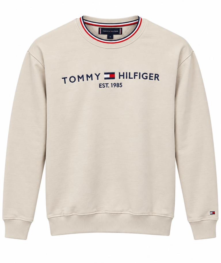 TOMMY HILFIGER LOGO DETAYLI SIFIR YAKA SWEATSHIRT