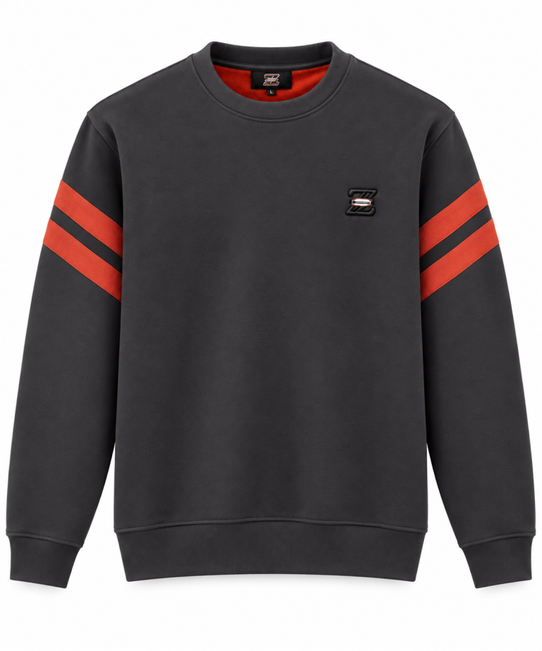 ZEGNA ŞERIT DETAYLI SIFIR YAKA SWEATSHIRT