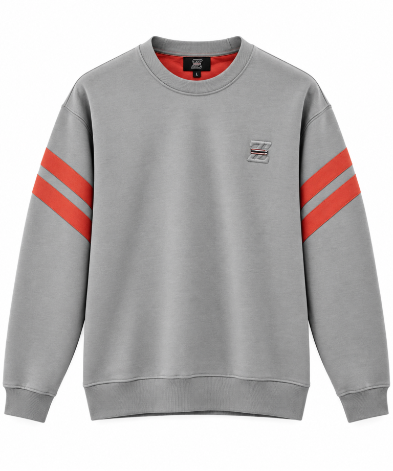 ZEGNA ŞERIT DETAYLI SIFIR YAKA SWEATSHIRT