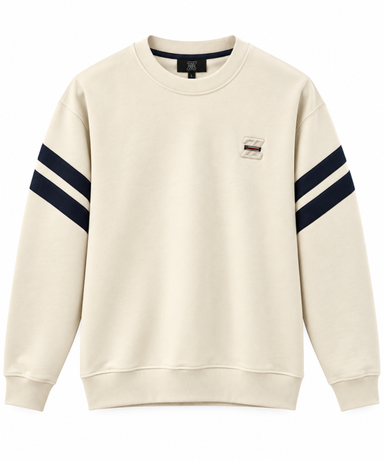 ZEGNA ŞERIT DETAYLI SIFIR YAKA SWEATSHIRT
